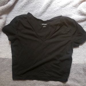 Wild Fable Crop Top Black V Neck